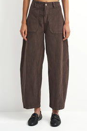 Emmerson Slim Barrel Pants - Brown