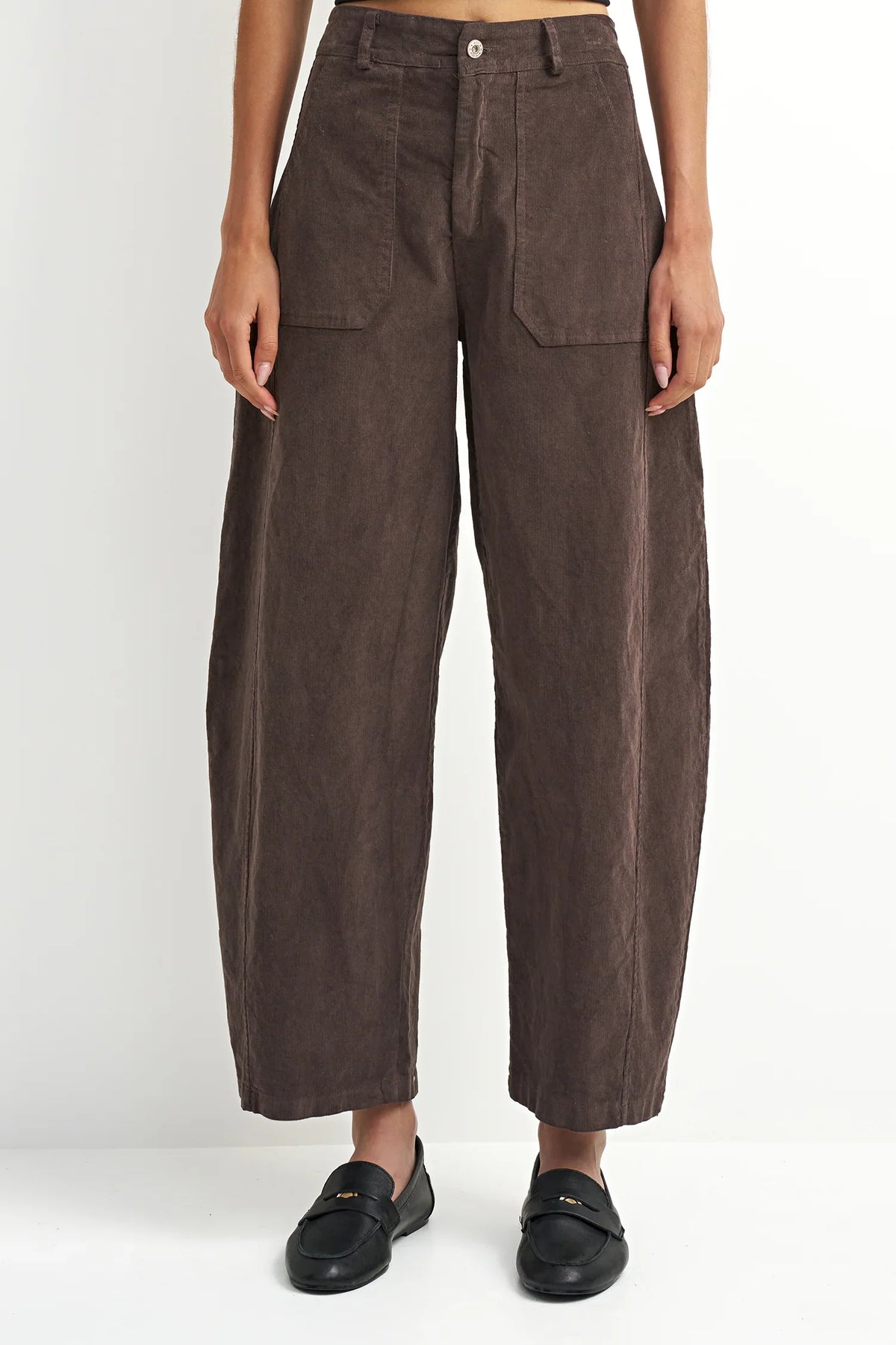 Emmerson Slim Barrel Pants - Brown