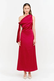 Remie Maxi Dress - Red Polka Dot
