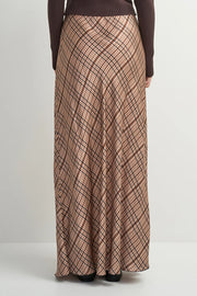 Meadow Skirt - Beige Plaid