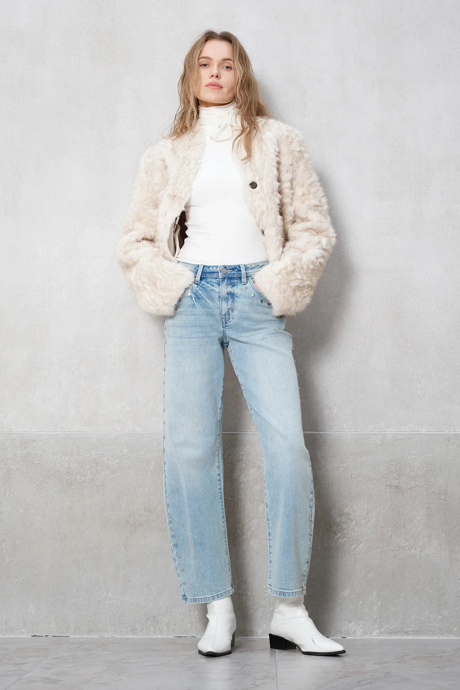 Tokyo Mid Rise Studded Jeans - Luminara