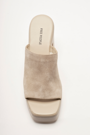 Free People Zoe Platform Heels - Diamond Suede
