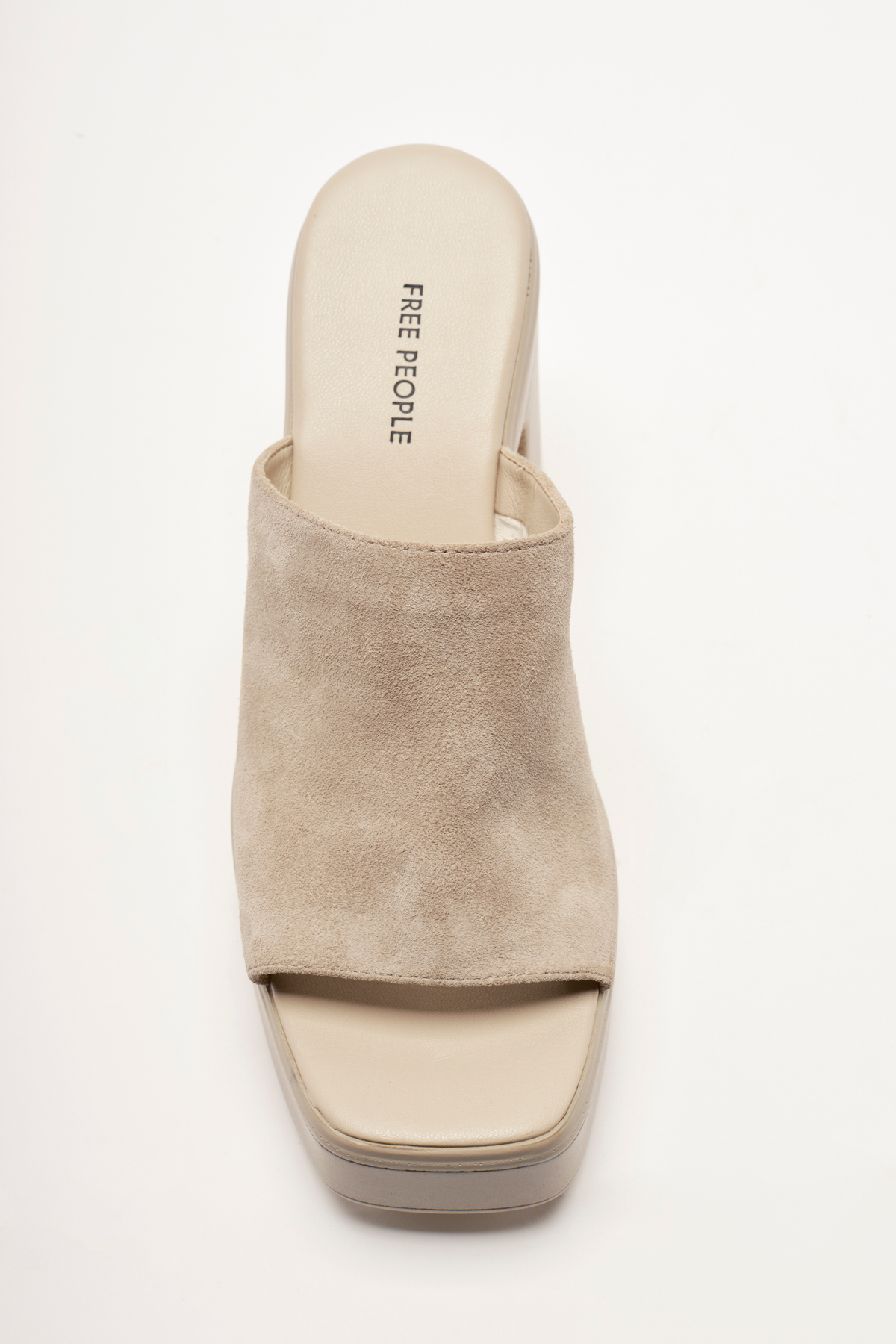 Free People Zoe Platform Heels - Diamond Suede