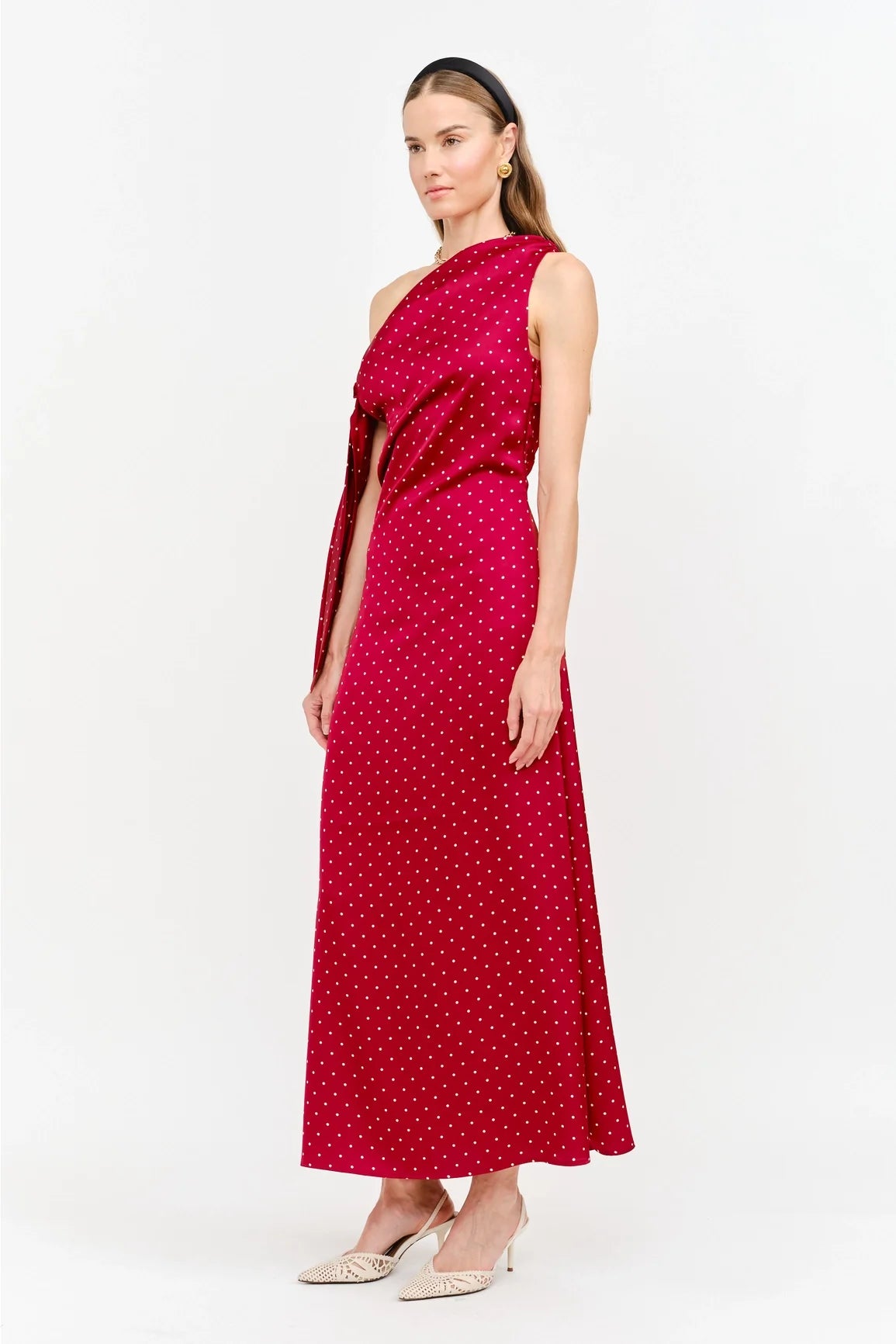 Remie Maxi Dress - Red Polka Dot