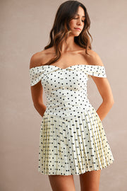 Lyla Polka Dot Mini Dress - Cream