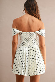 Lyla Polka Dot Mini Dress - Cream