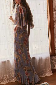 Free People - Swan Song Printed Midi Dress - Tradewinds Combo