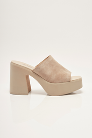 Free People Zoe Platform Heels - Diamond Suede