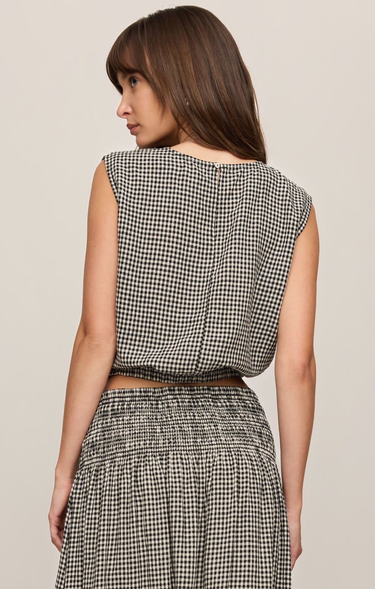 Z Supply Merit Gingham Top - Black