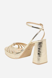 Dolce Vita Prady Platform Heels - Platinum Leather