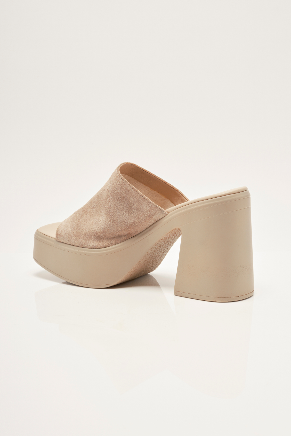 Free People Zoe Platform Heels - Diamond Suede