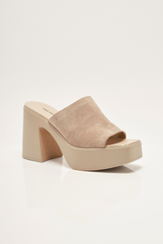 Free People Zoe Platform Heels - Diamond Suede