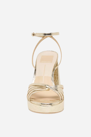 Dolce Vita Prady Platform Heels - Platinum Leather