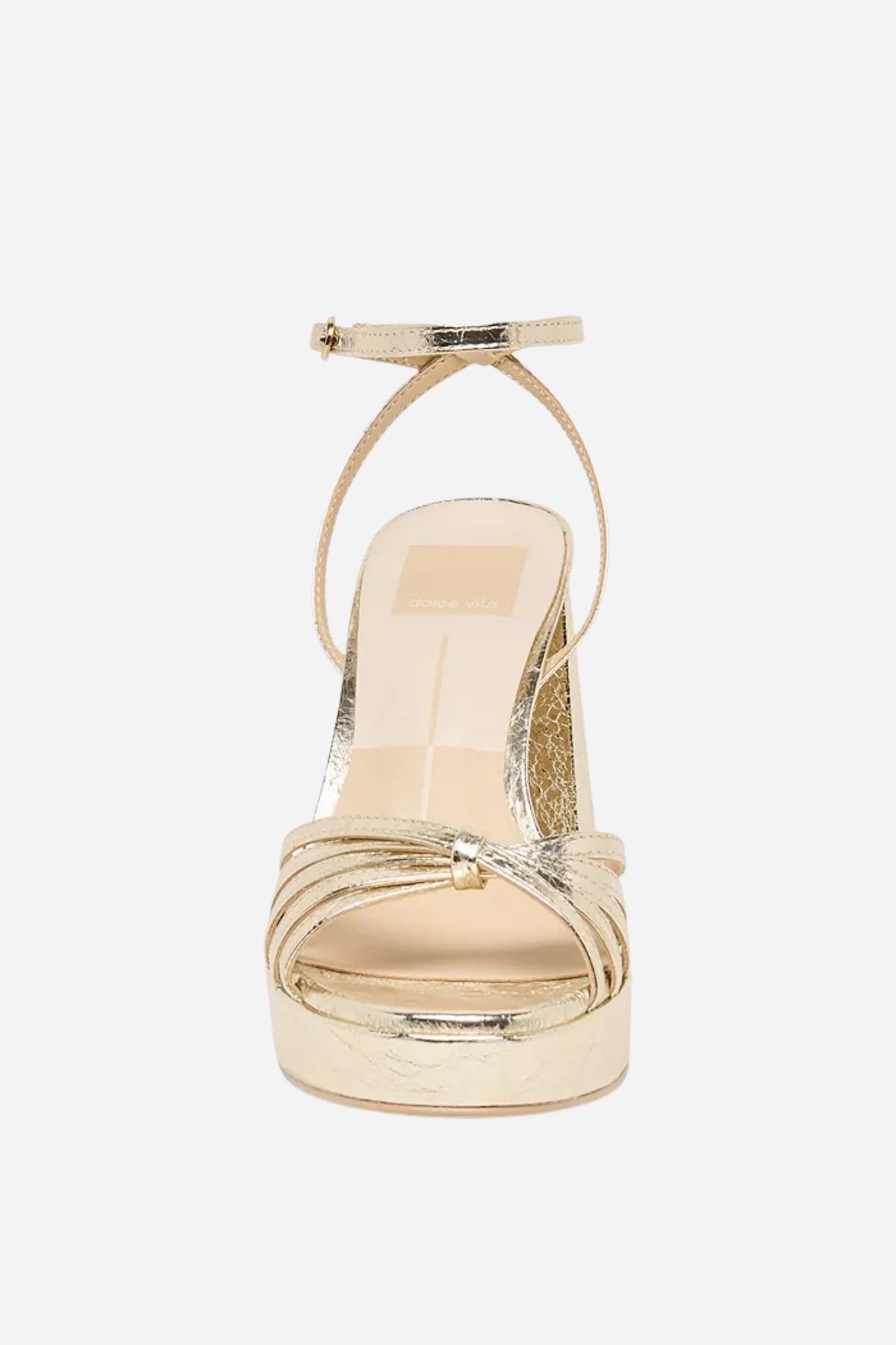 Dolce Vita Prady Platform Heels - Platinum Leather