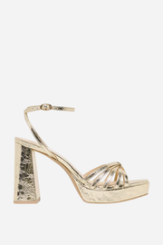 Dolce Vita Prady Platform Heels - Platinum Leather