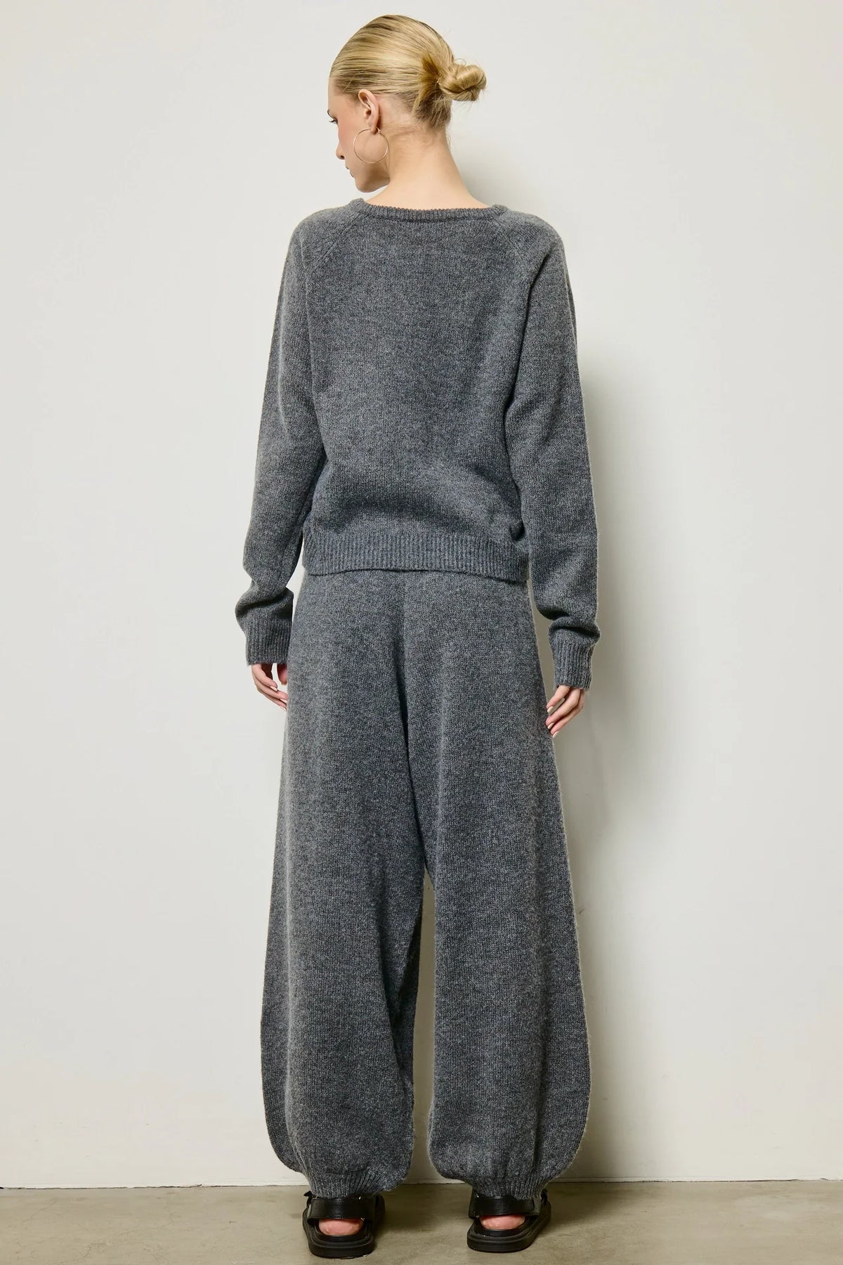Knit Cardigan Matching Set - Shadow