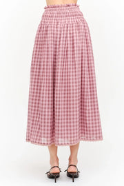 Amelie Skirt - Mauve Gingham