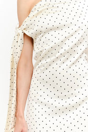 Remie Maxi Dress - Cream Polka Dot