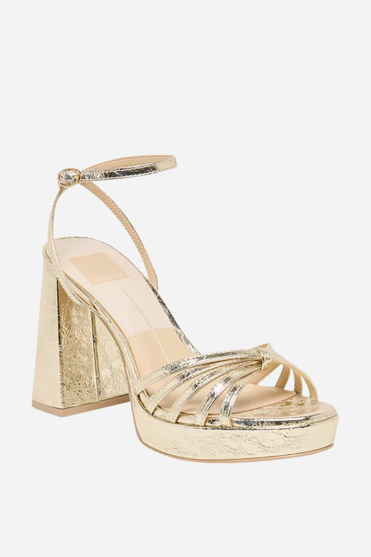 Dolce Vita Prady Platform Heels - Platinum Leather