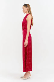 Remie Maxi Dress - Red Polka Dot