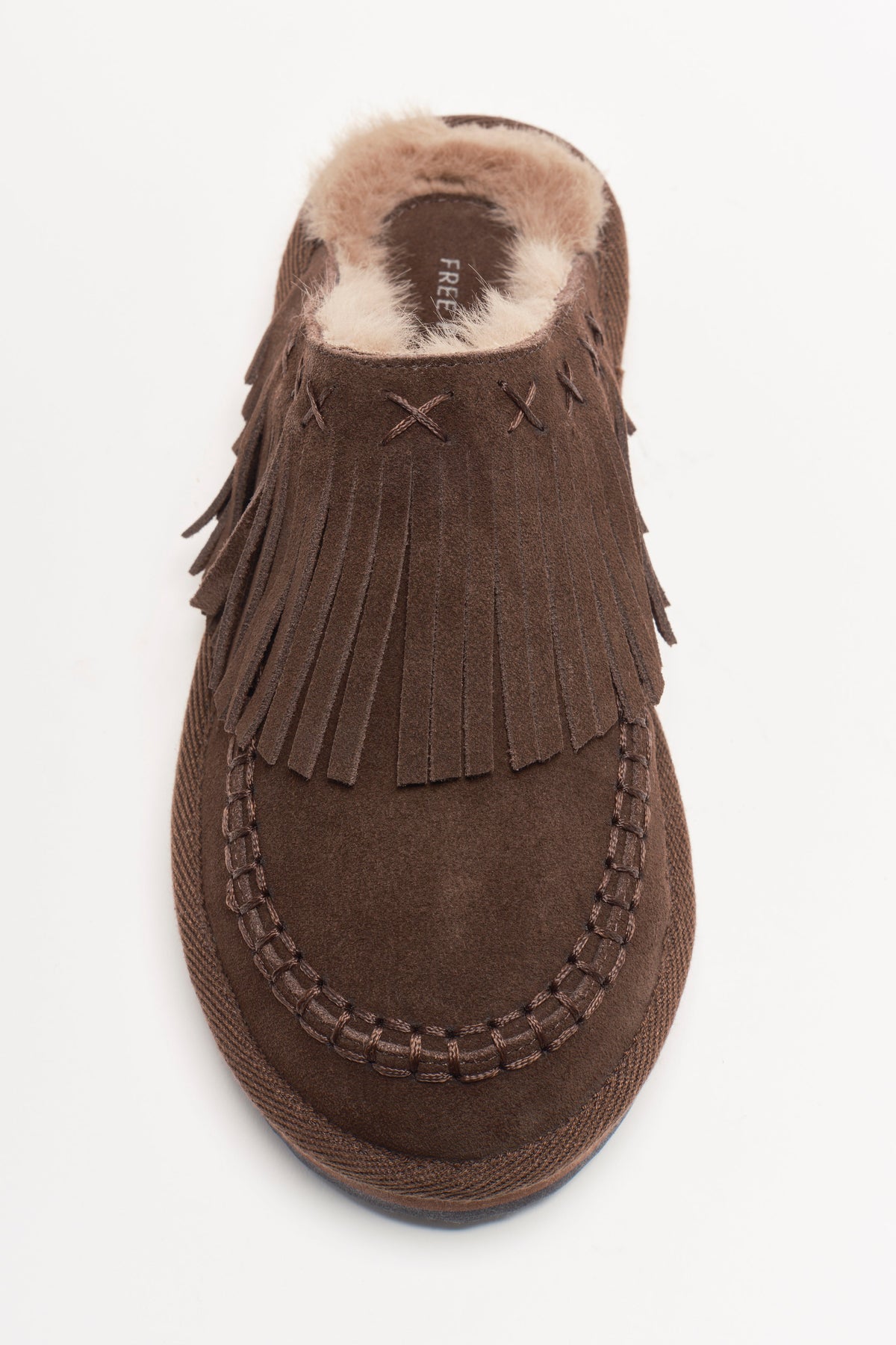 Free People - Fallon Fringe Mules - Chocolate Suede