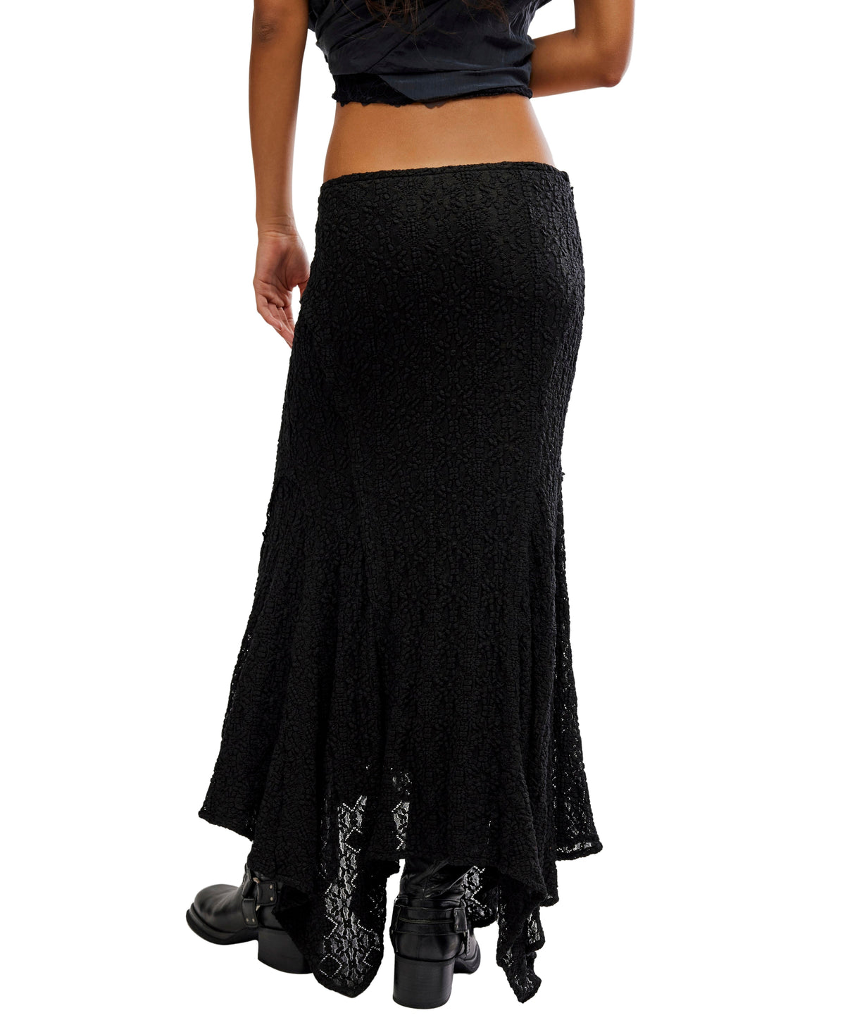 Free People - Bella Lace Mermaid Skirt - Black