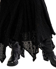 Free People - Bella Lace Mermaid Skirt - Black
