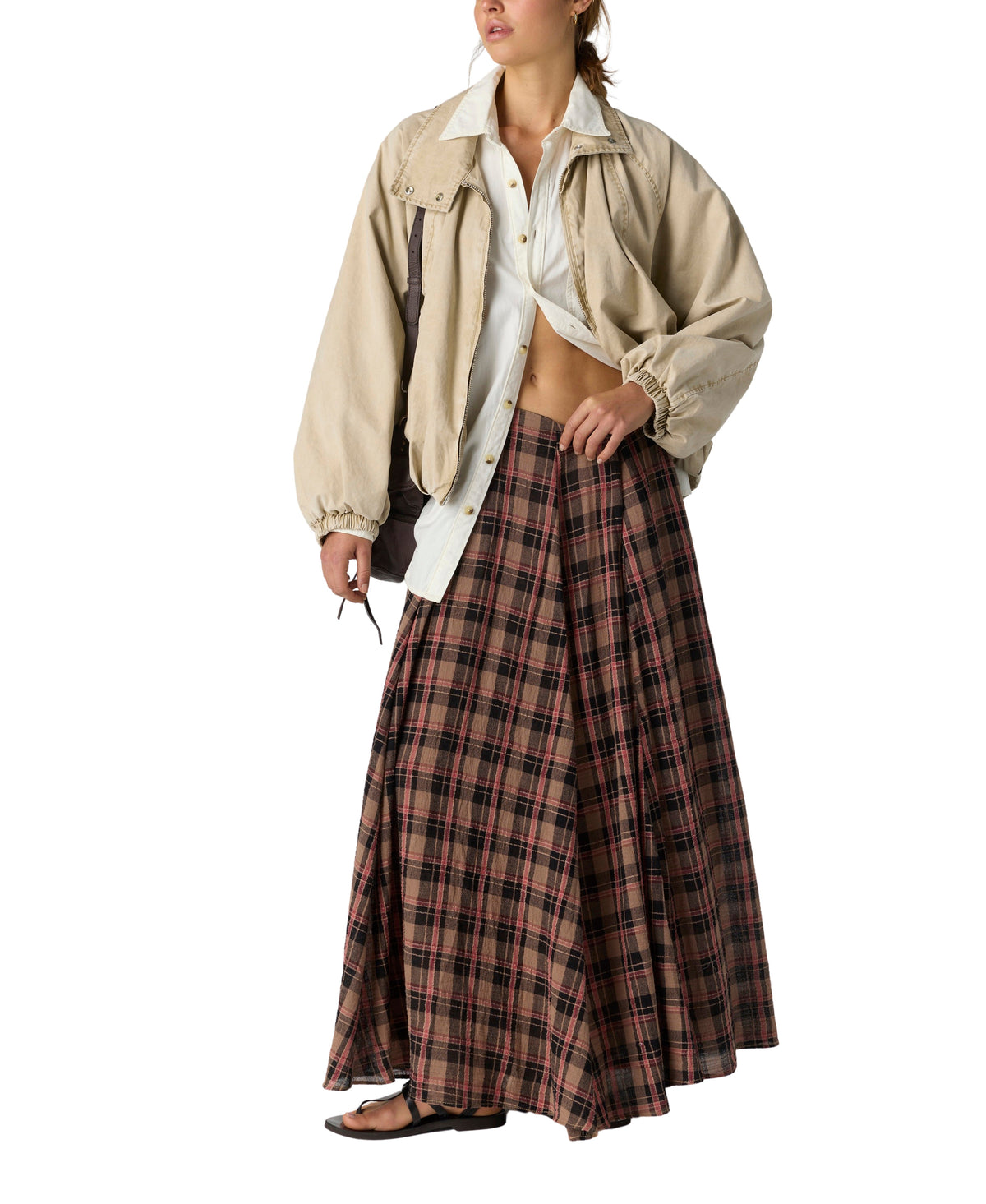 Free People - Ives Maxi Skirt - Chocolate Combo