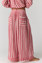 Free People - One And Done PJ Pant - Red Combo