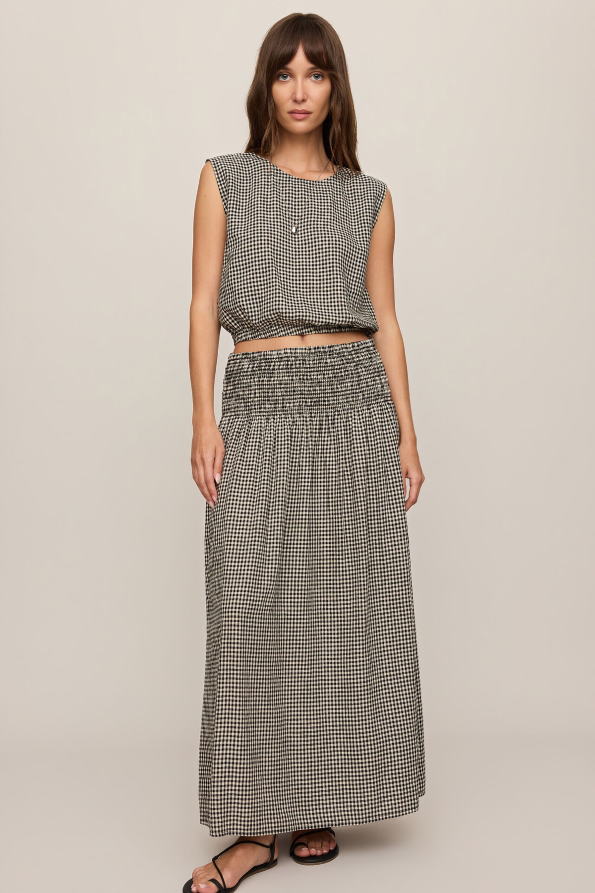 Z Supply Brooke Gingham Skirt - Black