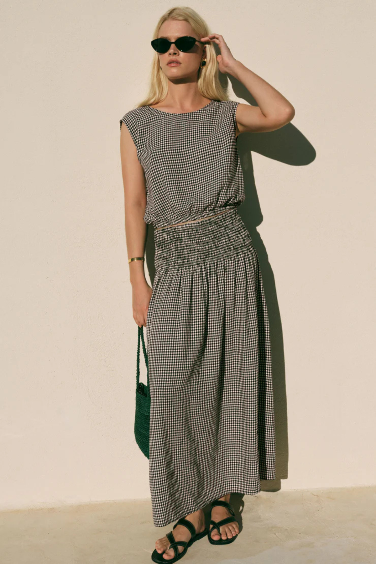 Z Supply Brooke Gingham Skirt - Black