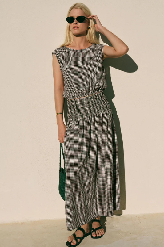 Z Supply Brooke Gingham Skirt - Black