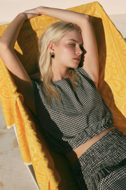 Z Supply Merit Gingham Top - Black