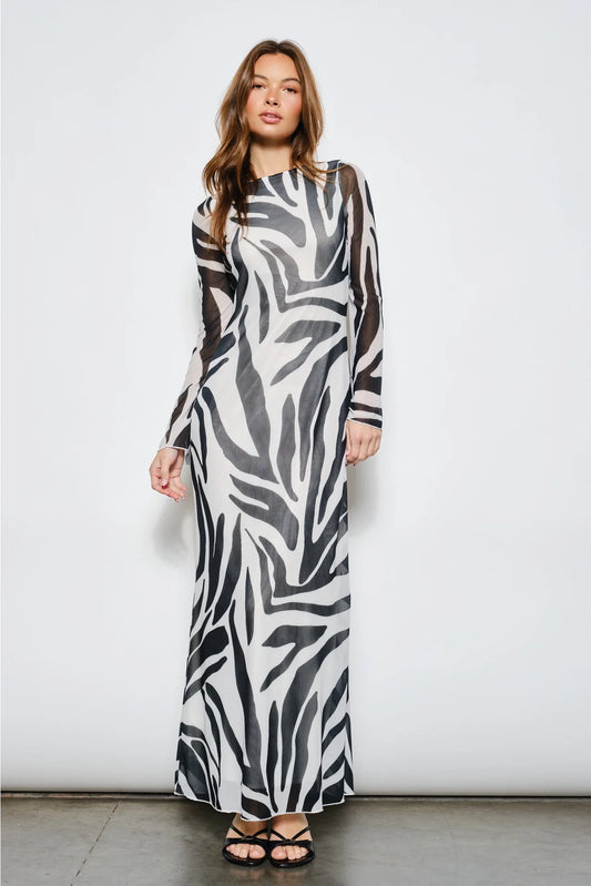 Sonia Zebra Maxi Dress