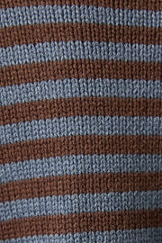 Multi Stripe Sweater Set - Blue Brown