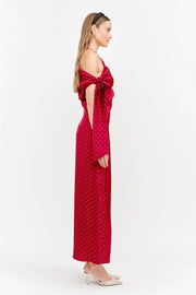 Remie Maxi Dress - Red Polka Dot