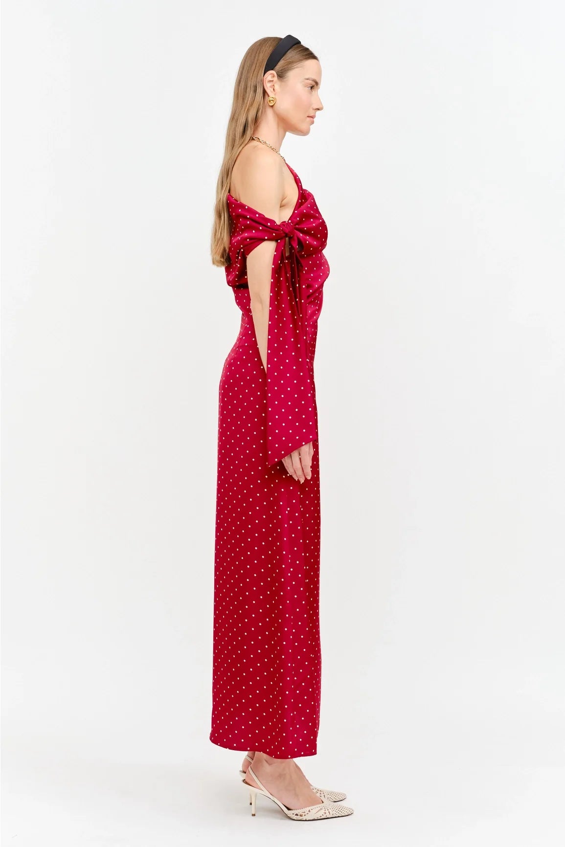 Remie Maxi Dress - Red Polka Dot