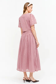 Amelie Skirt - Mauve Gingham