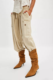 Free People - Daisy Slouch Kitten Heel Boots - Tan Suede