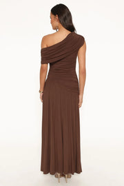 Petal & Pup - Sharmay Off Shoulder Maxi Dress - Brown