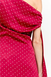 Remie Maxi Dress - Red Polka Dot